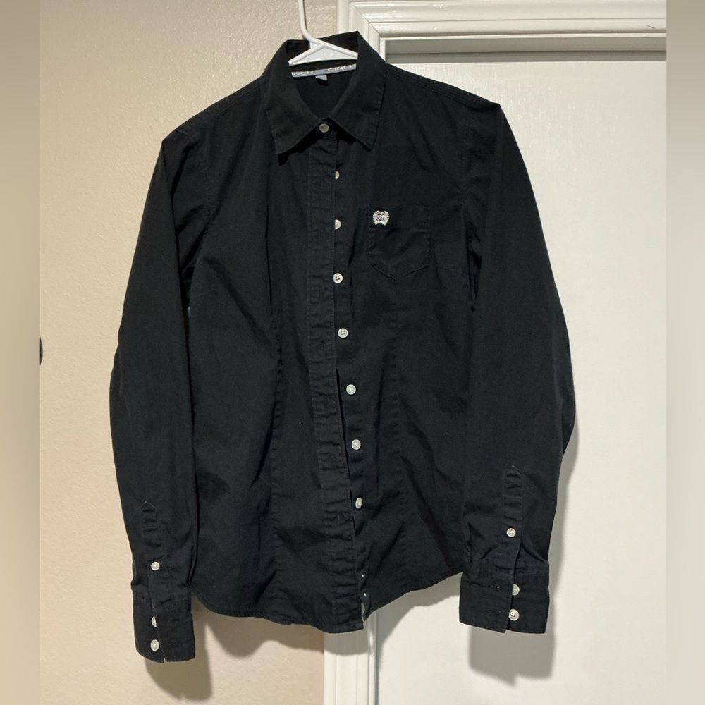 Cinch Black Casual Button Down Shirt